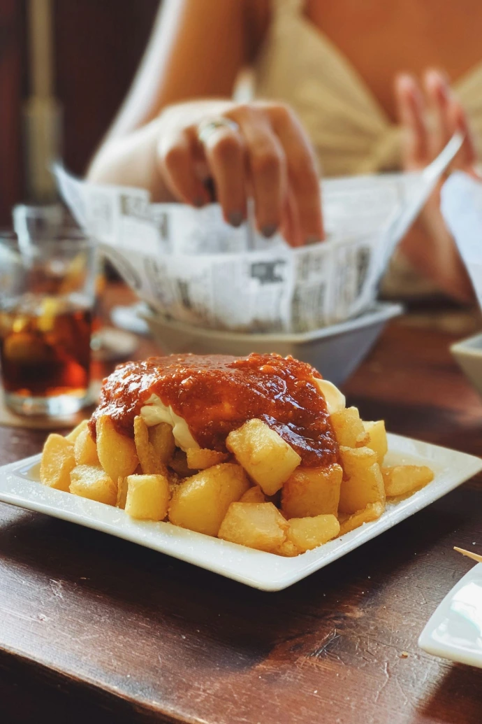 fried food with sauce